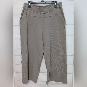 Euc Anthropology Monday To Sunday  Tan Cropped Wide-Leg Pants Size Large